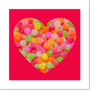 Sugar Gumdrops Candy Heart Posters and Art